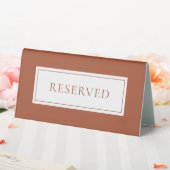 Plaque De Table Élégant Réservé Terracotta Moderne (In SItu (Mariage))