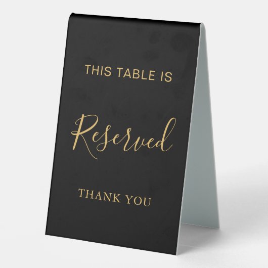 Plaque De Table Elegant Reserved Display Table Tent for Events (Verso)
