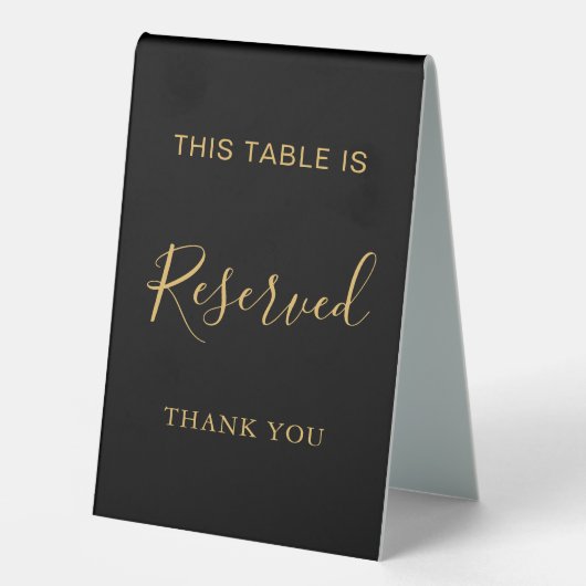 Plaque De Table Elegant Reserved Display Table Tent for Events (Recto)