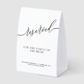 Plaque De Table Elegant Reserved Seating for Your Wedding (Recto)