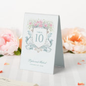 Plaque De Table Élégant Rose Crest Numéro de table (In SItu (Mariage))