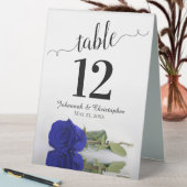 Plaque De Table Élégant Rose Royal Blue Numéro de table (En SItu (Tableau))