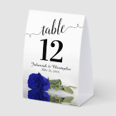 Plaque De Table Élégant Rose Royal Blue Numéro de table (Recto)