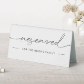 Plaque De Table Élégant Script Letterpress Mariage réservé (En SItu (Tableau))