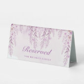 Plaque De Table Elegant Soft Blush Lavender Wedding Reserved (Recto)