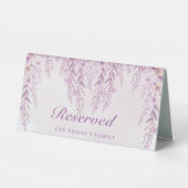 Plaque De Table Elegant Soft Blush Lavender Wedding Reserved (Verso)