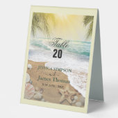 Plaque De Table Elégant Soleil Et Plage Blue Ocean (Recto)