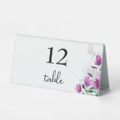 Plaque De Table Élégant violet rose à la main floral peint (Recto)