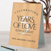 Plaque De Table Élégante 5ème anniversaire de Mariage de bois (En SItu (Tableau))