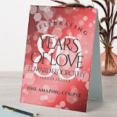 Plaque De Table Elégante 80ème anniversaire du Mariage de Ruby (En SItu (Tableau))