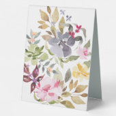 Plaque De Table Elégante aquarelle Beau Mariage (Verso)