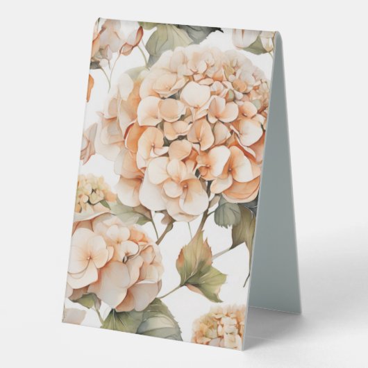 Plaque De Table Elégante aquarelle blanche vert orange boho (Verso)