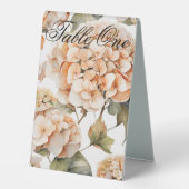 Plaque De Table Elégante aquarelle blanche vert orange boho (Recto)