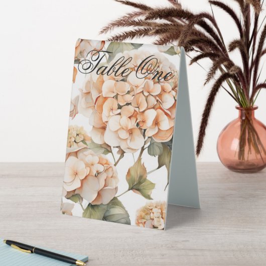 Plaque De Table Elégante aquarelle blanche vert orange boho (En SItu (Tableau))