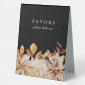 Plaque De Table Elégante aquarelle d'automne Floral Wedding Faveur (Verso)