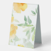 Plaque De Table Elégante aquarelle orangée fleurie (Verso)