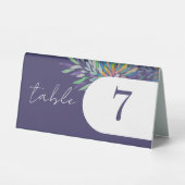 Plaque De Table Elégante Belle Aquarelle violette vert Boho (Recto)
