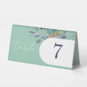Plaque De Table Elégante Belle Aquarelle violette vert Boho (Verso)