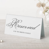 Plaque De Table Élégante calligraphie classique réservée à la fami (En SItu (Tableau))