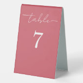 Plaque De Table Élégante calligraphie rose (Verso)