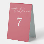 Plaque De Table Élégante calligraphie rose (Recto)