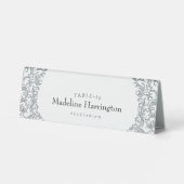 Plaque De Table Elégante carte Mariage argent (Verso)