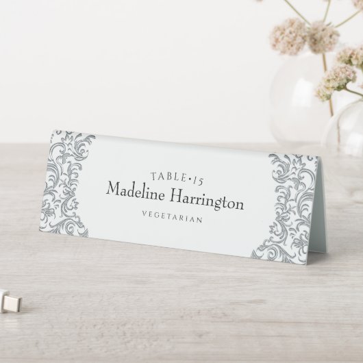 Plaque De Table Elégante carte Mariage argent (En SItu (Tableau))