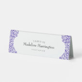 Plaque De Table Élégante carte Mariage violet (Verso)