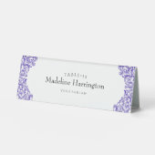 Plaque De Table Élégante carte Mariage violet (Recto)