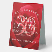 Plaque De Table Élégante célébration du 36e anniversaire du Mariag (Recto)