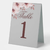 Plaque De Table Elégante couleur rose rouille rose Aquarelle Flora (Recto)