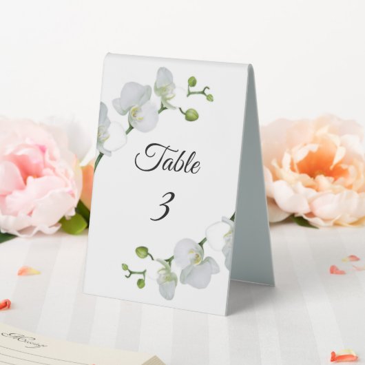 Plaque De Table Elégante orchidée blanche (In SItu (Mariage))