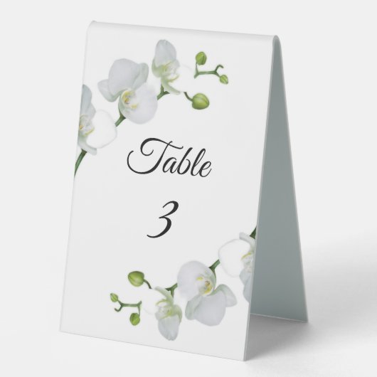 Plaque De Table Elégante orchidée blanche (Recto)