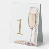 Plaque De Table Elégante perles d'or et Fête des mariées de poursu (Verso)