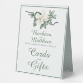 Plaque De Table Elégante Réception En Fleur De Magnolia Blanche (Verso)