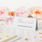 Plaque De Table Elégante réserve de cabot rose pour la famille du  (In SItu (Mariage))