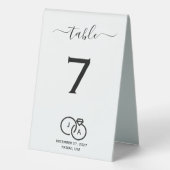 Plaque De Table Élégante table simple Mariage moderne (Verso)