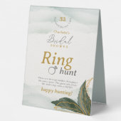 Plaque De Table Elégante verdure Gold Ring Fête des mariées Jeu (Verso)