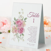 Plaque De Table Élégantes fleurs Mariage personnalisé Numéro de ta (In SItu (Mariage))