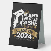 Plaque De Table Elle Croyait Qu'Elle Pouvait Le Faire Pour La Maît (Recto)