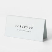 Plaque De Table EMELIA Simple Moderne Bohème Mariage Réservé Uniqu (Recto)