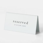 Plaque De Table EMELIA Simple Moderne Boho Mariage unique Réservé (Verso)