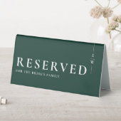 Plaque De Table Emerald Green Minimalist Moderne Réservé (En SItu (Tableau))