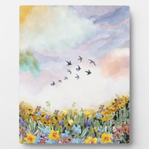 Plaque de table en aquarelle avec de l'Easel