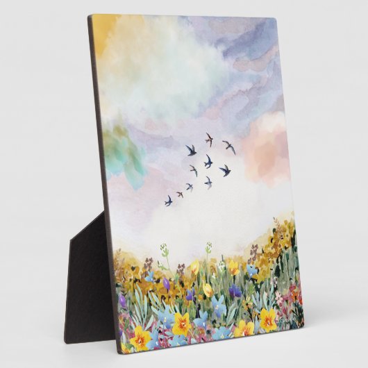 Plaque de table en aquarelle avec de l'Easel (Côté)