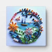 Plaque de table en papier peigné avec Easel (Devant)