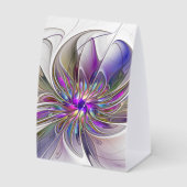 Plaque De Table Energetic, Colorful Abstract Fractal Art Flower (Recto)