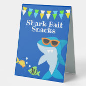 Plaque De Table Enfants requin bleu Fintastic Anniversaire (Recto)