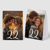 Plaque De Table Engagement Photo Wedding Number (Recto/verso)