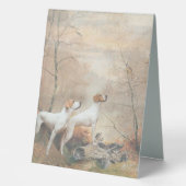 Plaque De Table English Pointer chasse les faisans (Recto)